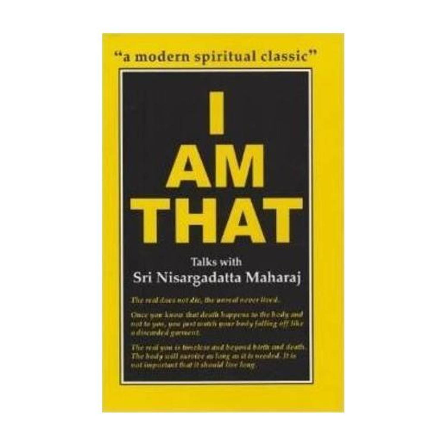 I am That - Talks with Sri Nisargadatta Maharaj