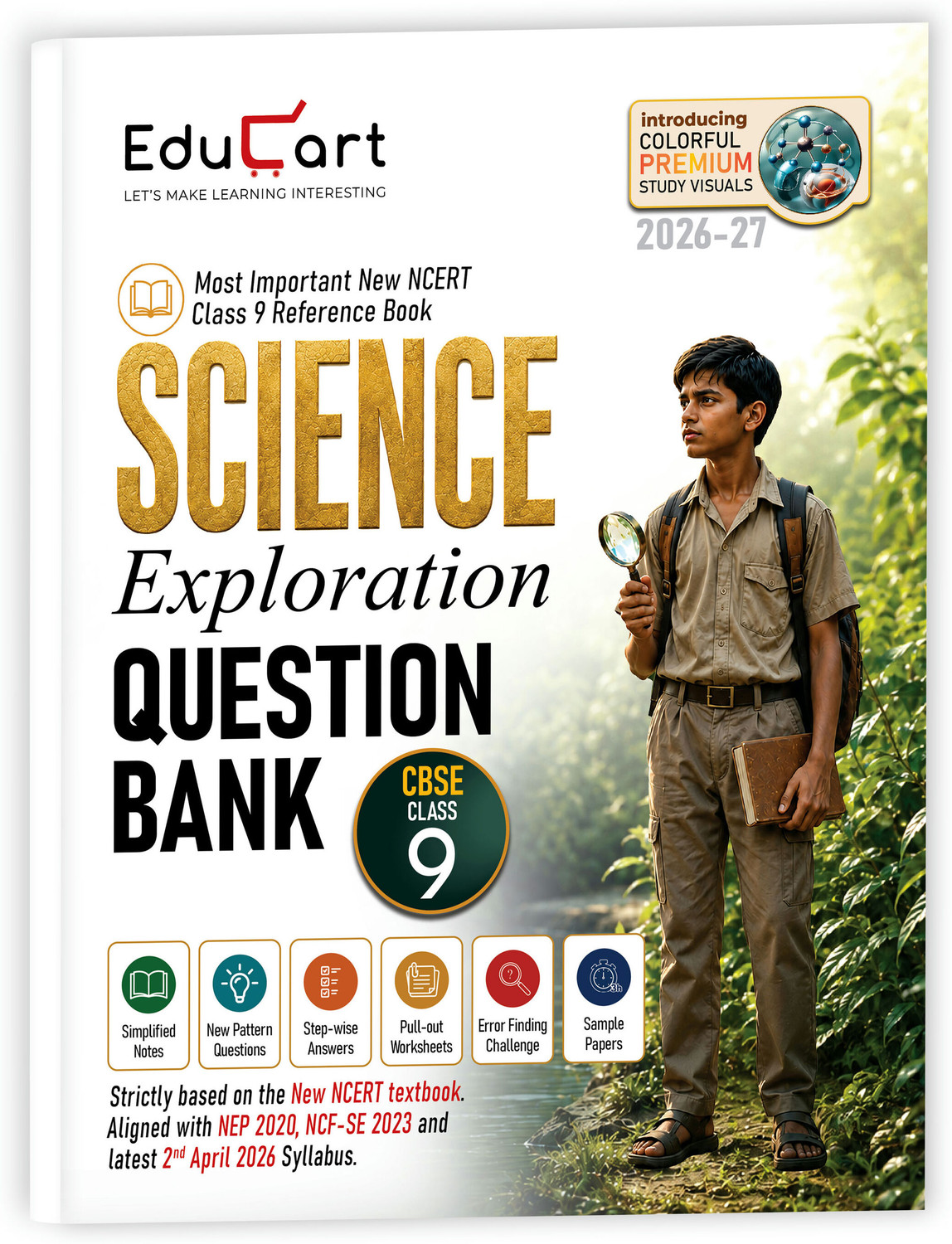 Image of Educart CBSE Class 9 Science Exploration Question Bank 2026-27 | New NCERT Guide and Most Important Reference Book for 2027 (with worksheets and sample papers extra) - Class 9 Question bank 2026-27