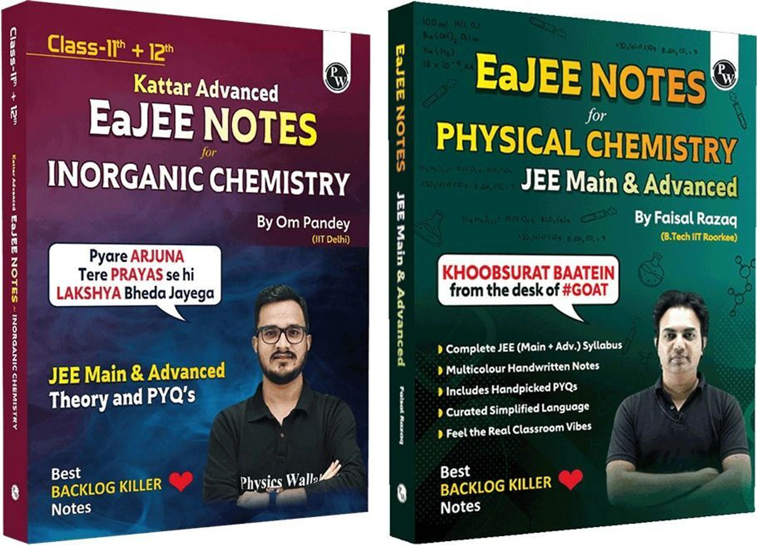 Image of PW EaJEE Handwritten Notes For Inorganic Chemistry By Om Pandey & Physical Chemistry By Faisal Razaq Combo