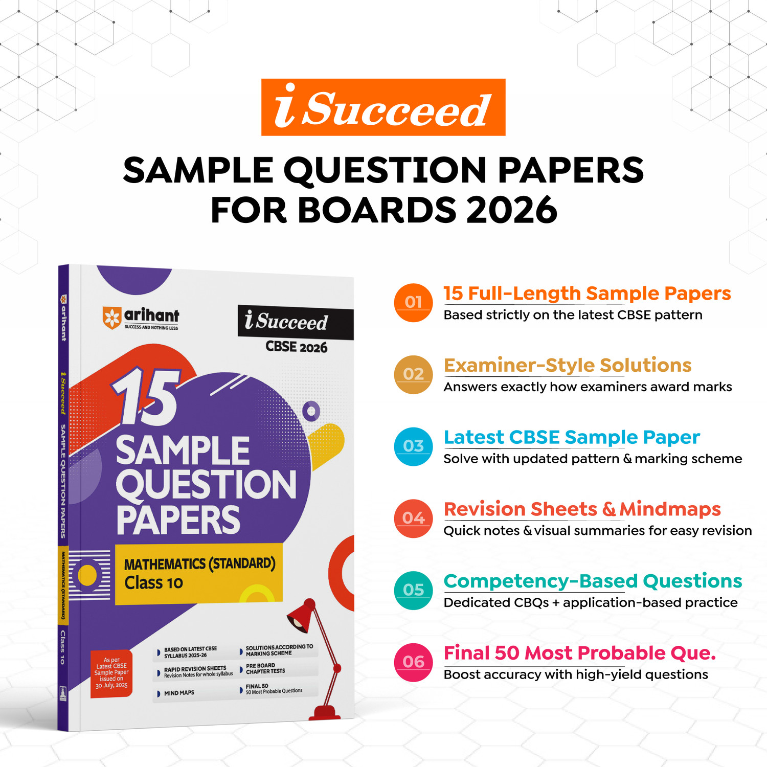 Image of Arihant i-Succeed CBSE Sample Question Papers 2026 English Core Class 11 | 10 Sample Question Papers | Rapid Revision Sheets | Mind Maps | Based on CBSE Sample Paper | English Medium