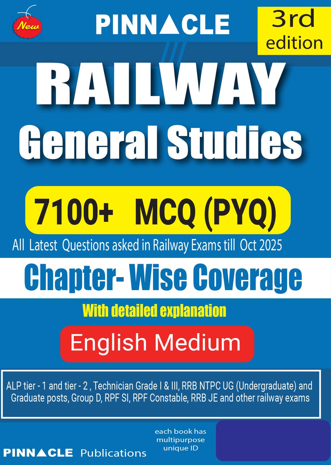 PINNACLE PUBLICATIONS Railway General Studies book 2026-27 7100