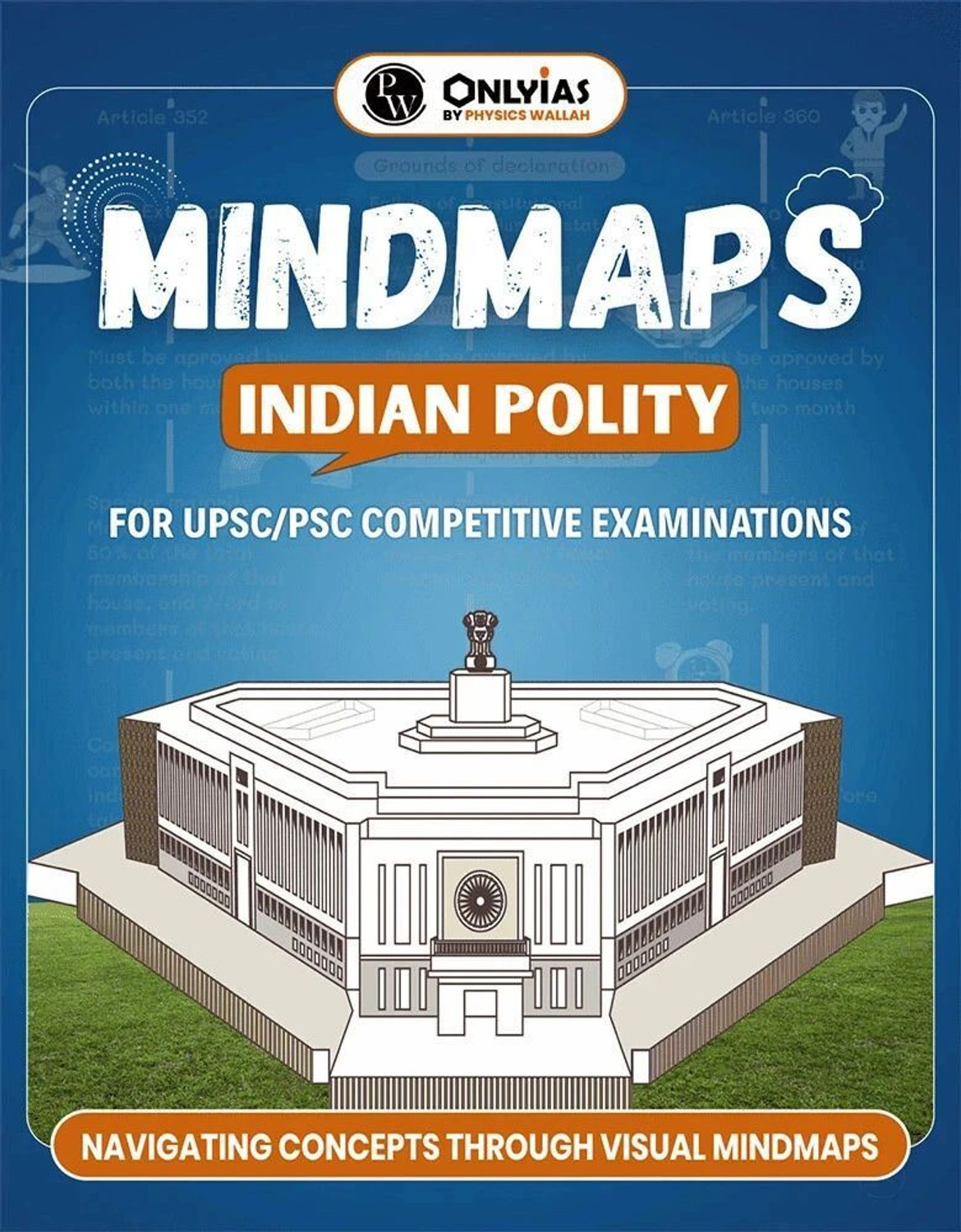 Image of PW UPSC Mindmaps Indian Polity Paperback | Visual Mindmaps, Infographics & Flowcharts for UPSC and PSC Exams | Simplified Concepts for Quick Revision & Clear Understanding
