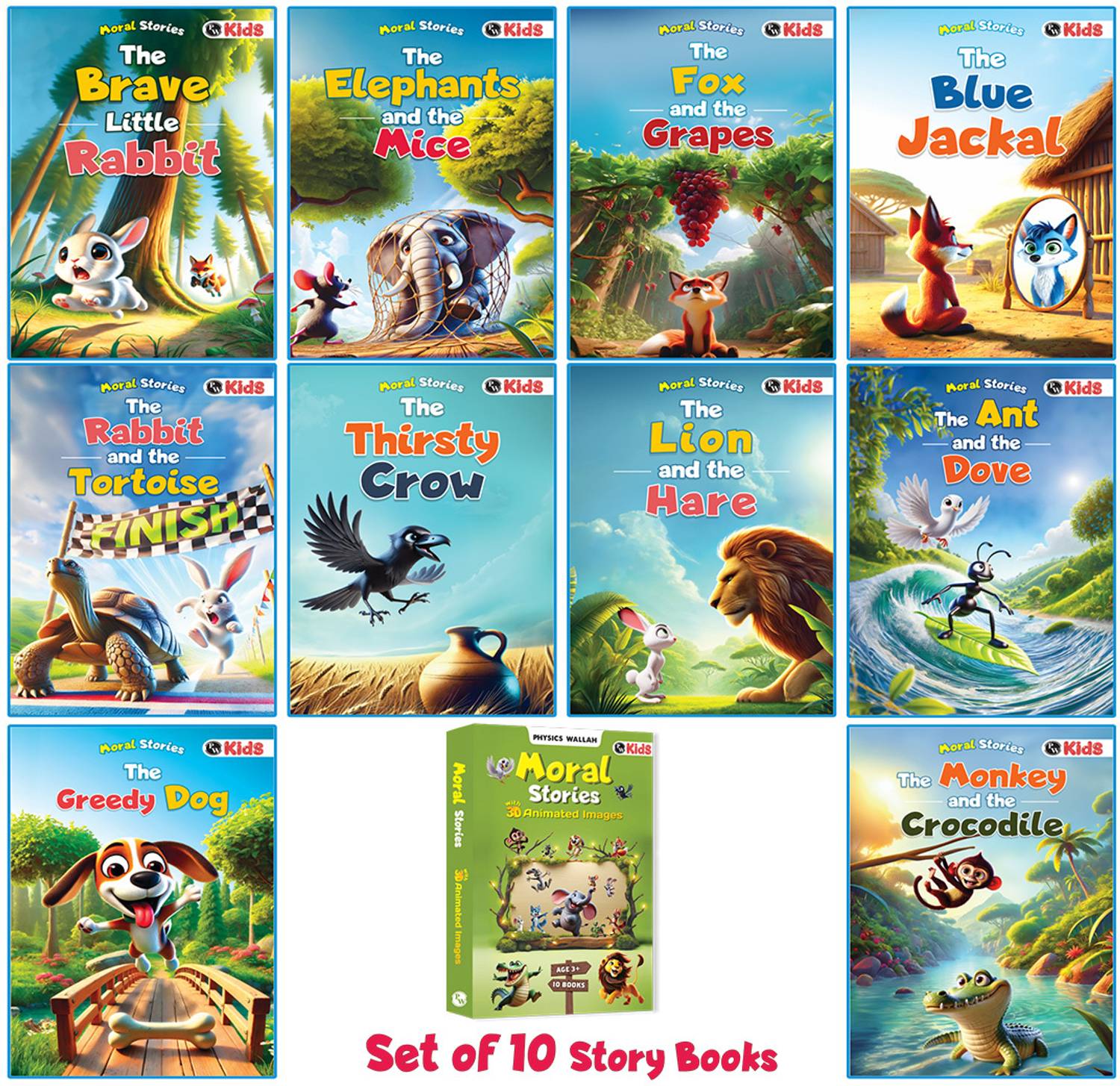 Physics Wallah Moral Story Books For Kids-10 Bedtime Stories For