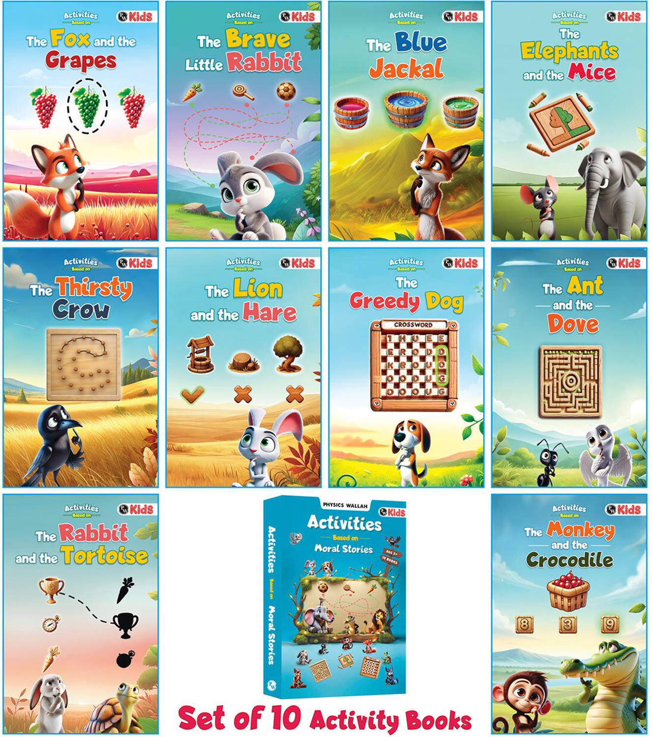 Physics Wallah Activity Book Set on Moral Stories (10 Books) Ac