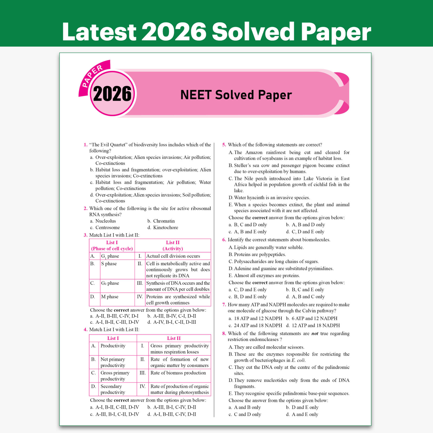 Image of PW NEET PYQ 39 Years Biology For 2027 Exam