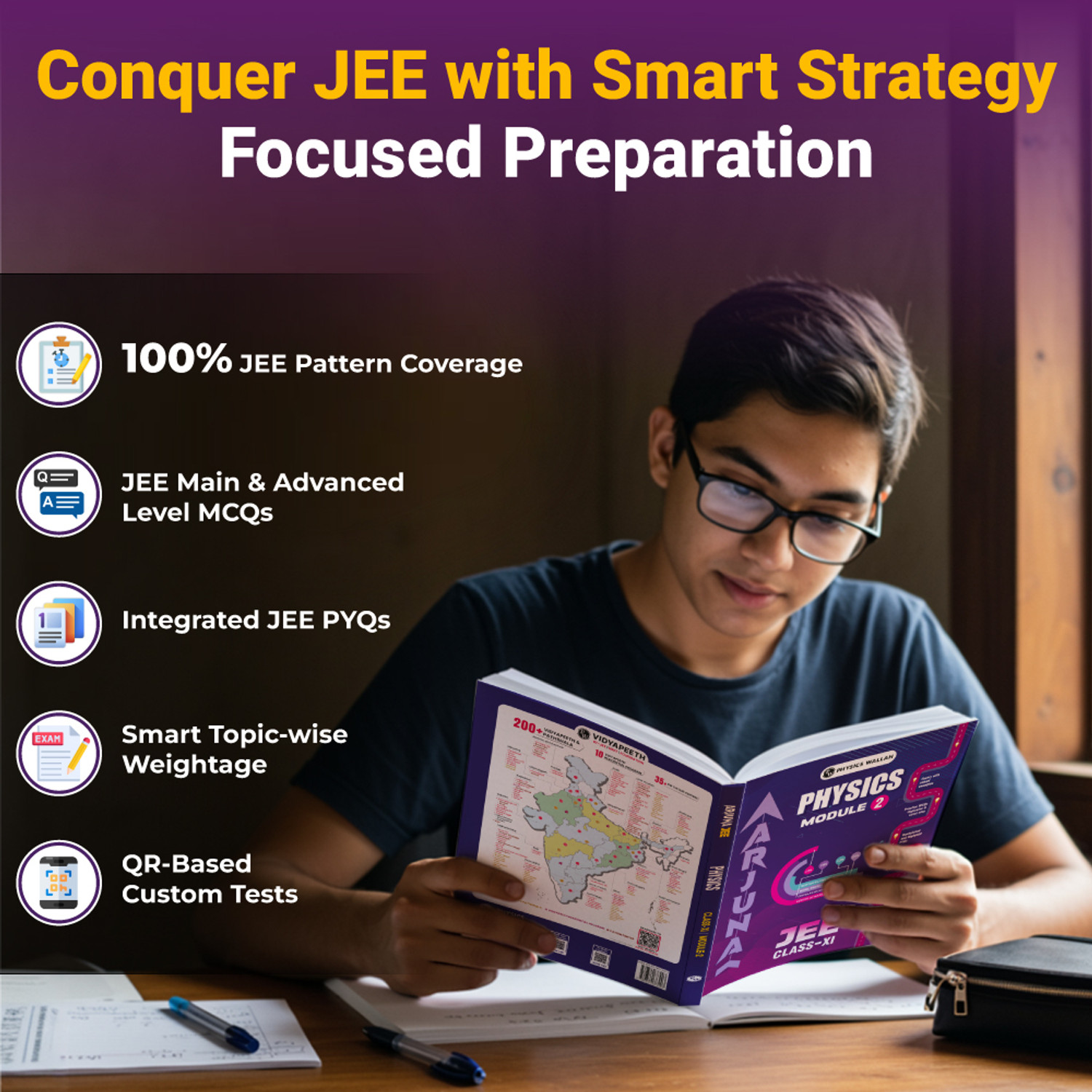 Image of PW Arjuna For JEE Main & Advanced Class 11 Physics, Chemistry, Mathematics Modules and Question Booklet with Solutions Combo Set of 16 Books (2026 Edition)