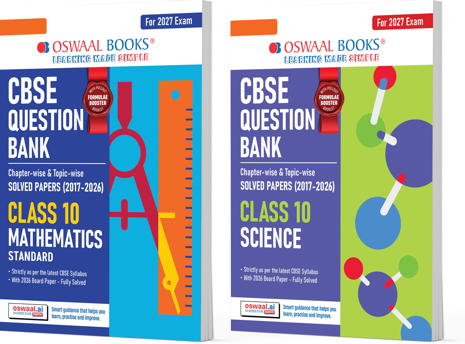 Image of CBSE Question Bank Maths Standard | Science (Set of 2 Books) For Class 10 Chapterwise and Topicwise SOLVED PAPERS With Mind Maps & Revision Notes For 2027 Exam