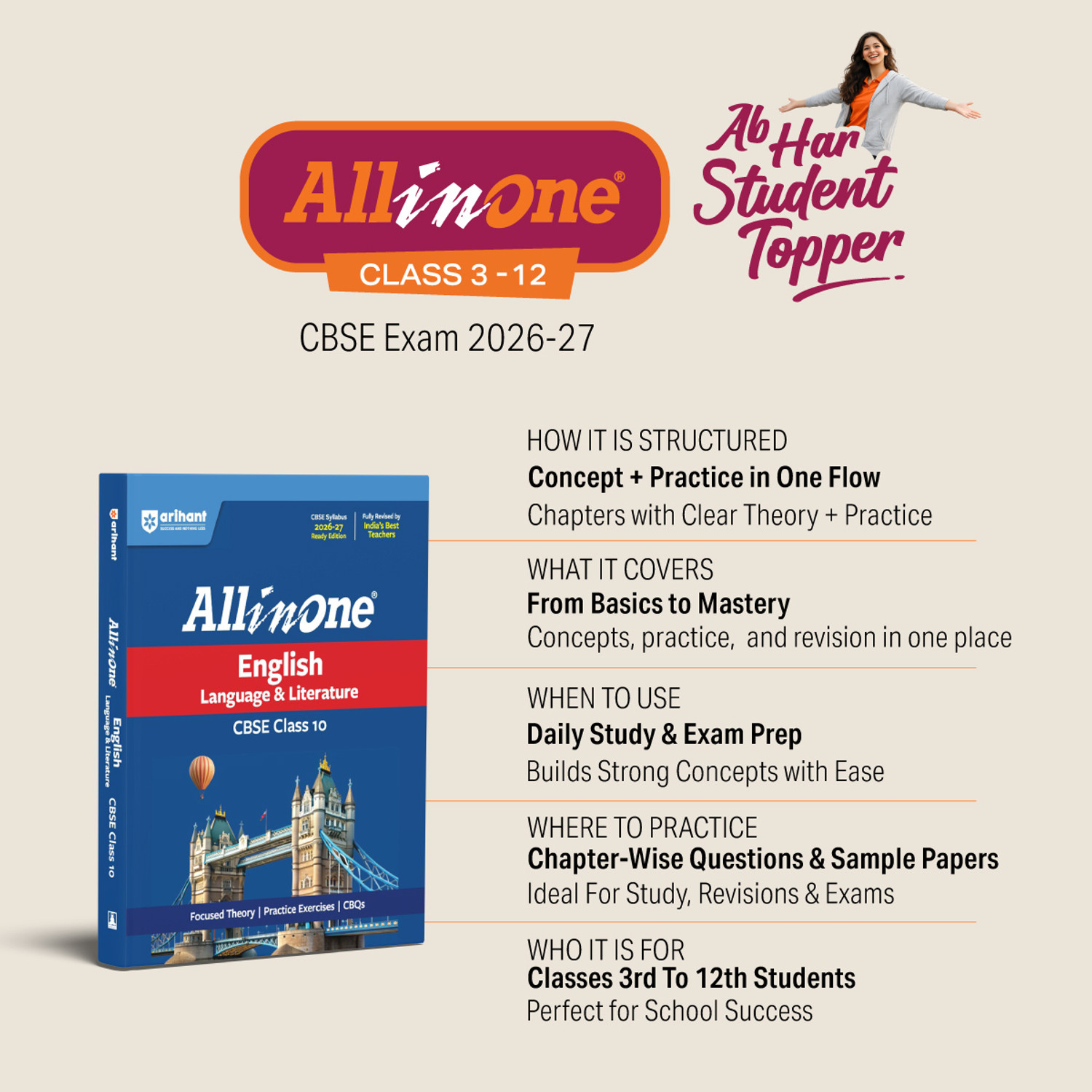 Image of Arihant All in One History Class 11 for CBSE Exam 2026-27 | NCERT Based Complete Theory, Practice Exercises, CBQs, A-R, Sample Papers & Mind Maps | Revised Edition as per Syllabus