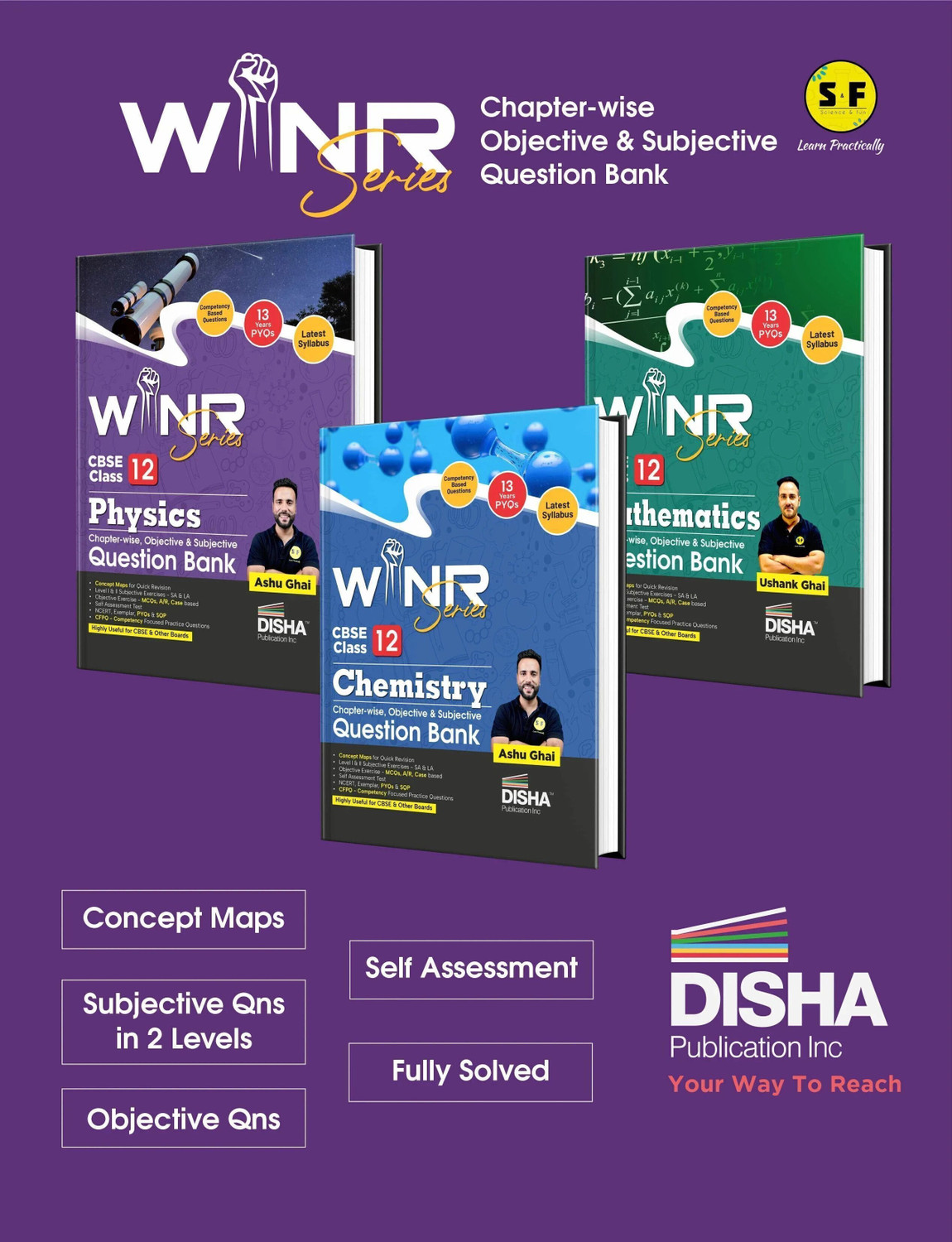 Image of ( OLD EDITION ) Combo (set of 3 Books) WINR Series CBSE Class 12 Physics, Chemistry & Mathematics Chapter-wise Objective & Subjective Question Bank | New Syllabus | For 2026 Exam | Fully Solved | Competency (CFPQ)