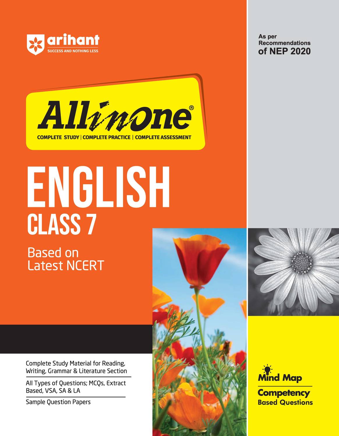 Arihant All In One English Class 7 Based On Latest NCERT For CBSE Exams 2025 | Mind map in each chapter | Clear & Concise Theory | Intext & Chapter Exercises | Sample Question Papers