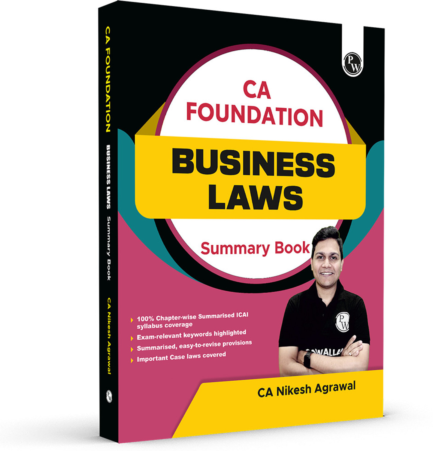Image of PW CA Foundation Business Laws Summary Book By CA Nikesh Agrawal For May 2026 Exam