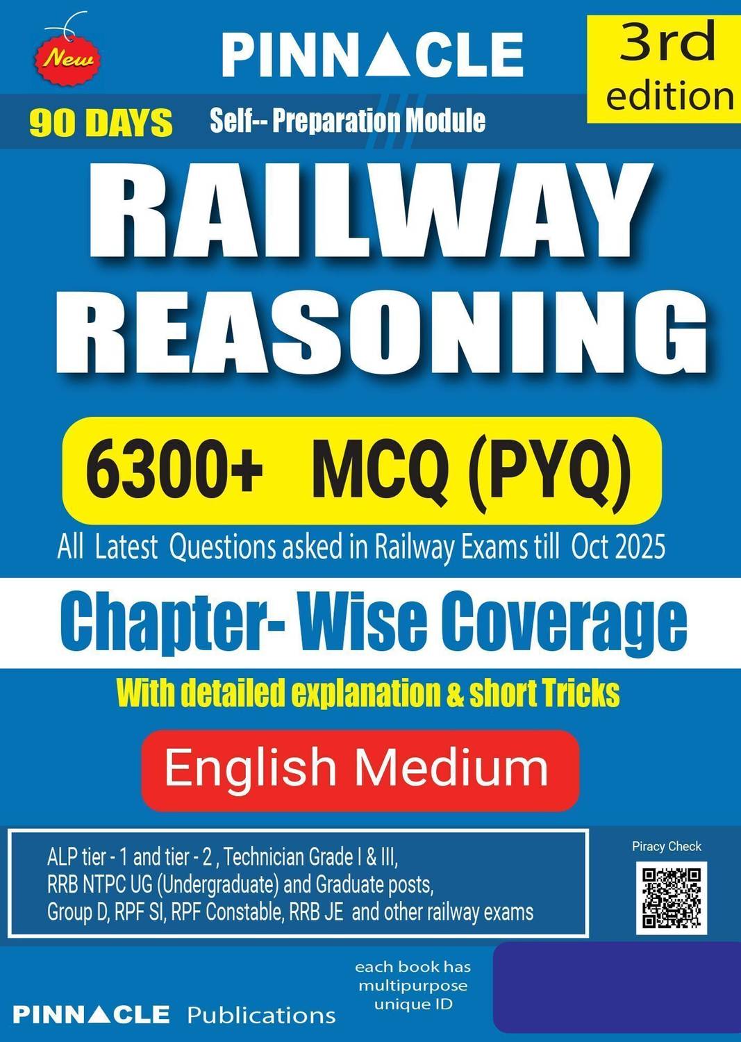 Railway reasoning book 2026 6300+ MCQ PYQ for all Railway Exa