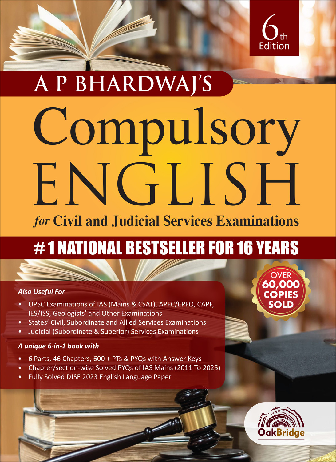Image of Compulsory English 6th Edition for IAS (Mains) Examination | A P Bhardwaj | Oakbridge