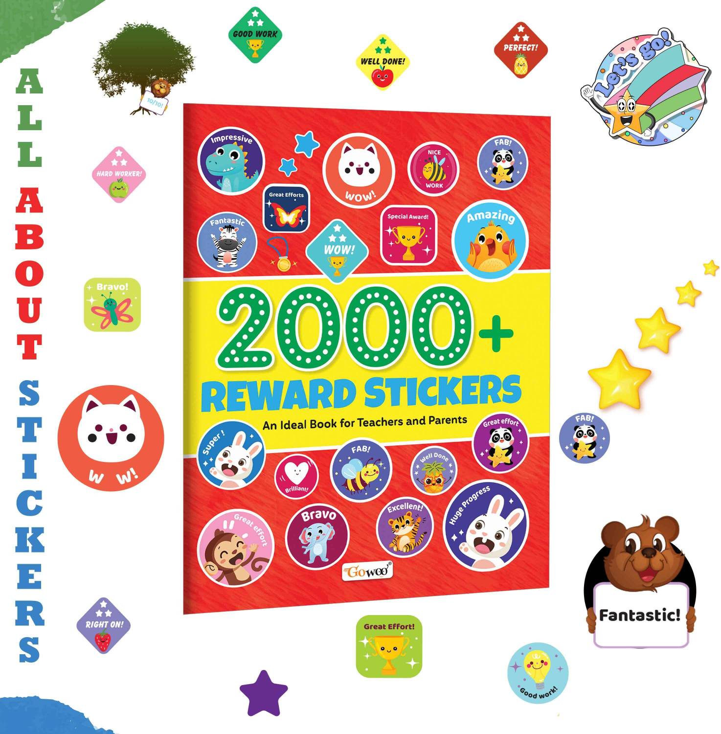 2000+ Reward Stickers : Kids Reward Stickers Book, Ultimate Stickers Book, Children All In One sticker Book, Ideal for Teachers and Parents to Celebrate Achievements of Kids
