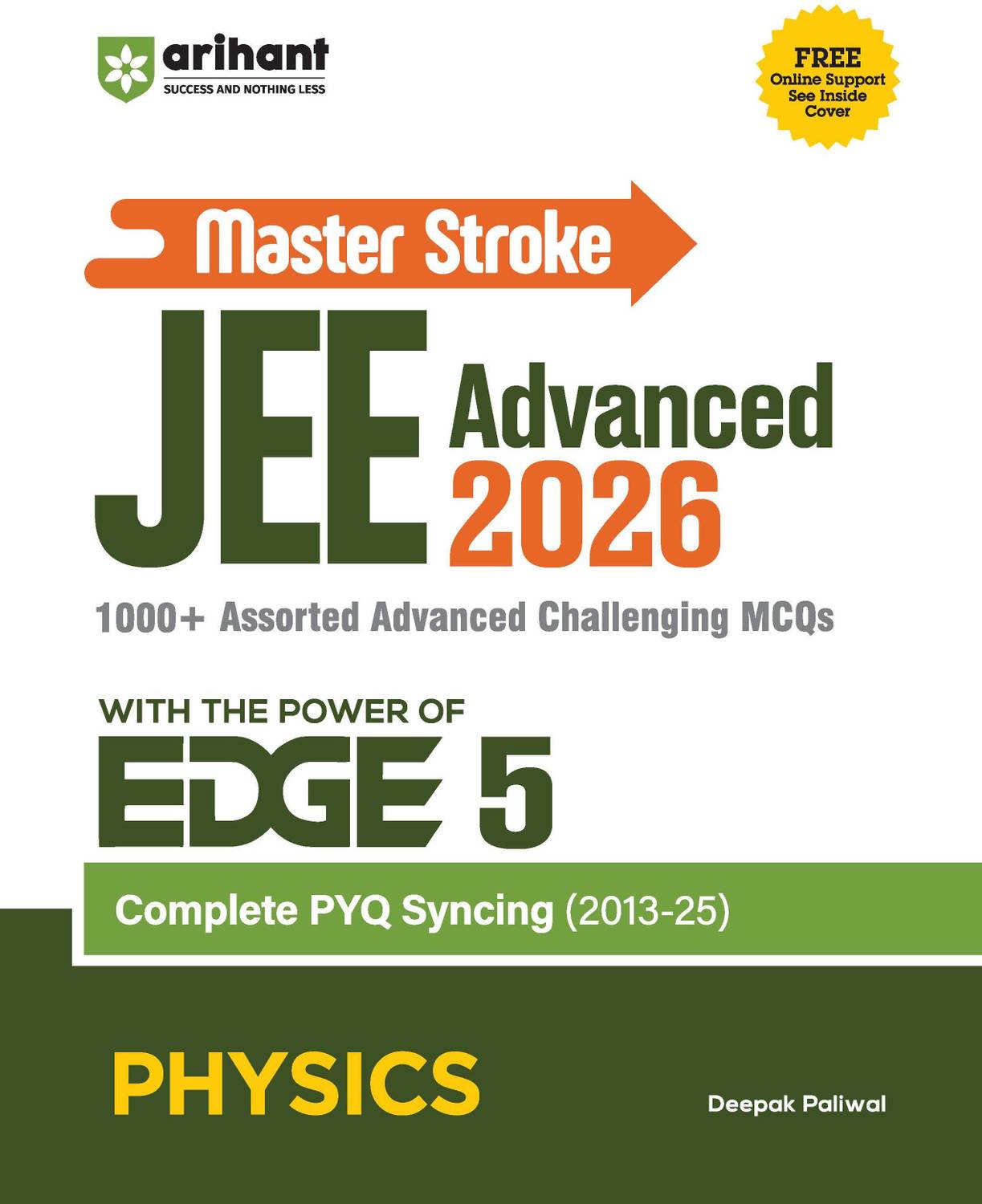 Arihant Master Stroke JEE Advanced PYQ 2026 Physics | EDGE 5