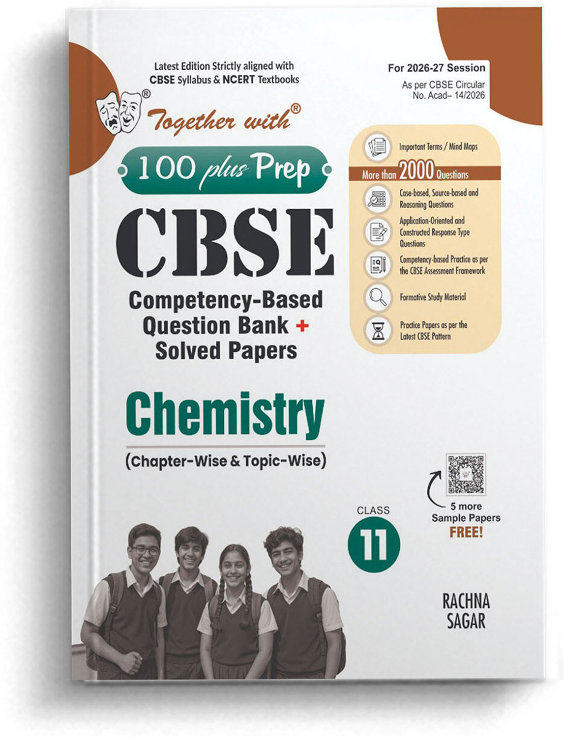 Image of Together with 100 Plus Prep CBSE Question Bank for Class 11 Chemistry 2026-27 edition |With Solved Practice Papers, Constructed Response Type Questions & Solved Examination Paper 2026