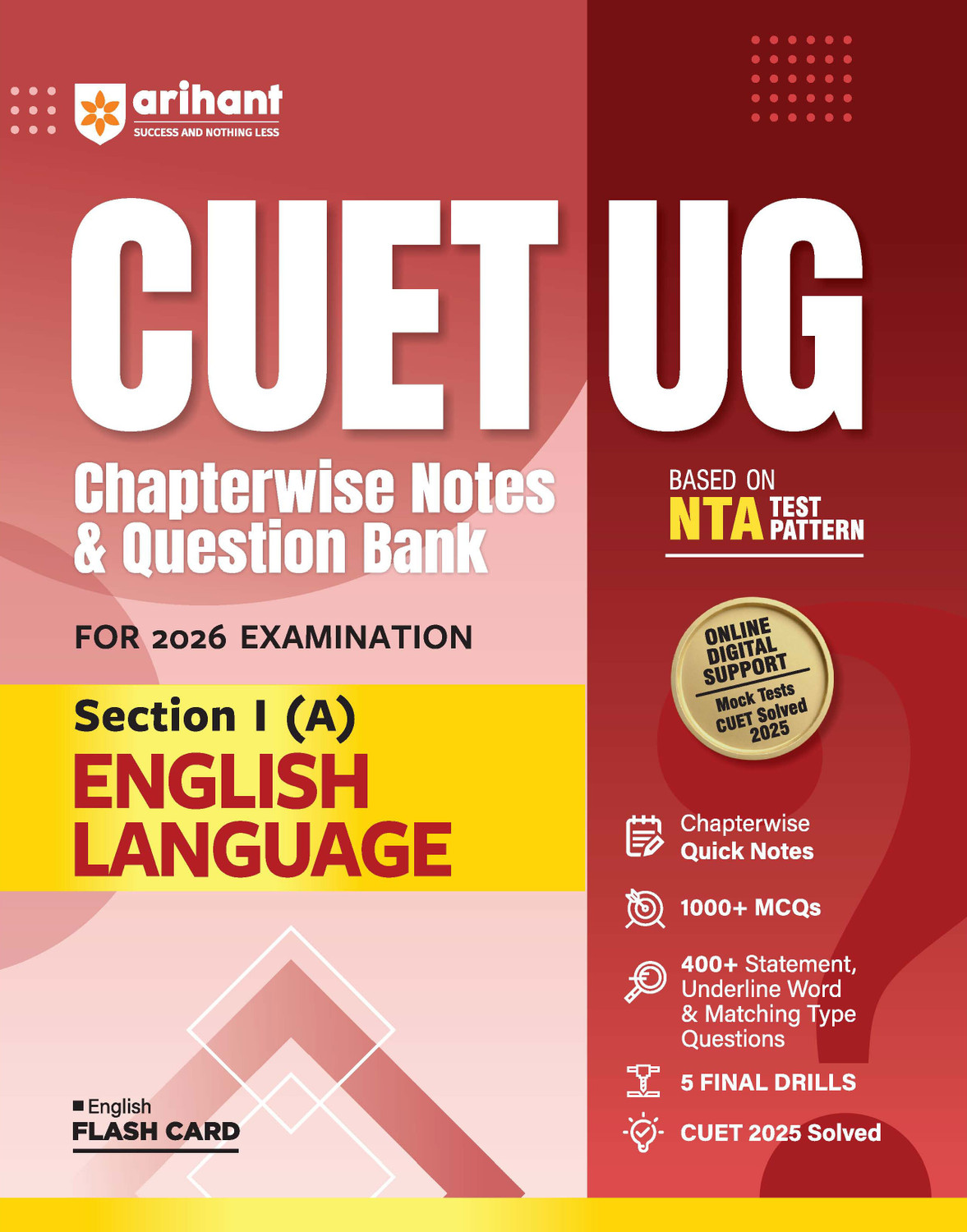 Image of Arihant CUET UG 2026 General Aptitude & English Language Combo | Chapterwise Notes & Question Bank | Based on NTA Pattern