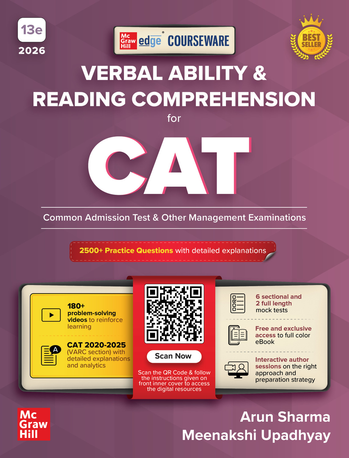 Image of CAT exam books 2026 combo by Arun Sharma (Set of 4) - Quantitative Aptitude (QA) + Verbal Ability and Reading Comprehension (VARC) + Logical Reasoning (LR) + Data Interpretation (DI) | MBA Preparation