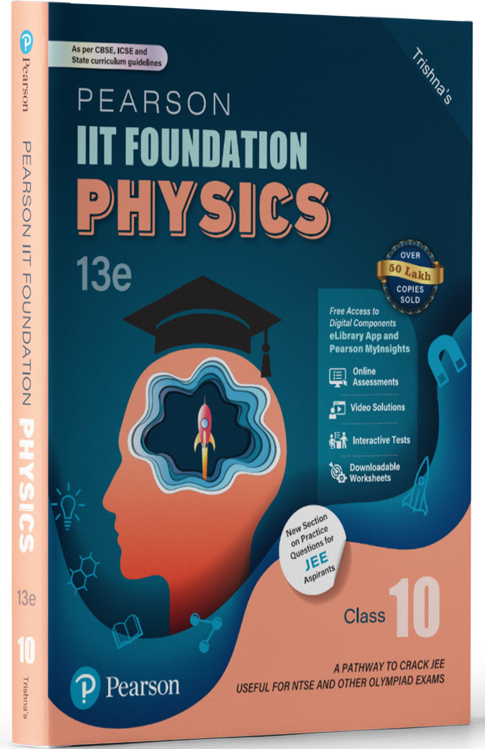 Image of Pearson IIT Foundation'25 Class 10 Chemistry Mathematics Physics | For JEE, NTSE & Olympiad Exams | JEE Practice Questions | Free Access To Online Assessments, Video Solutions & Interactive Tests