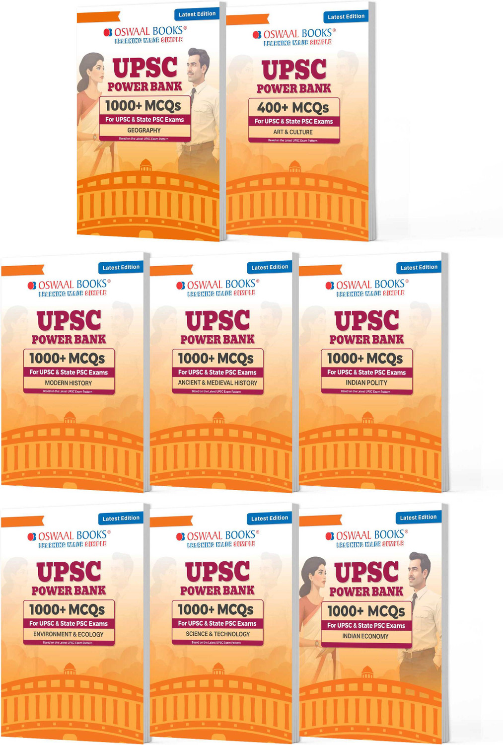 Image of Power Bank |1000+ MCQs For UPSC And State PSCs Exams |Geography, Ancient & Medieval History, Indian Polity,Indian Economy, Modern History, Art& Ecology, Science & Technology (Set of 8) |Editio