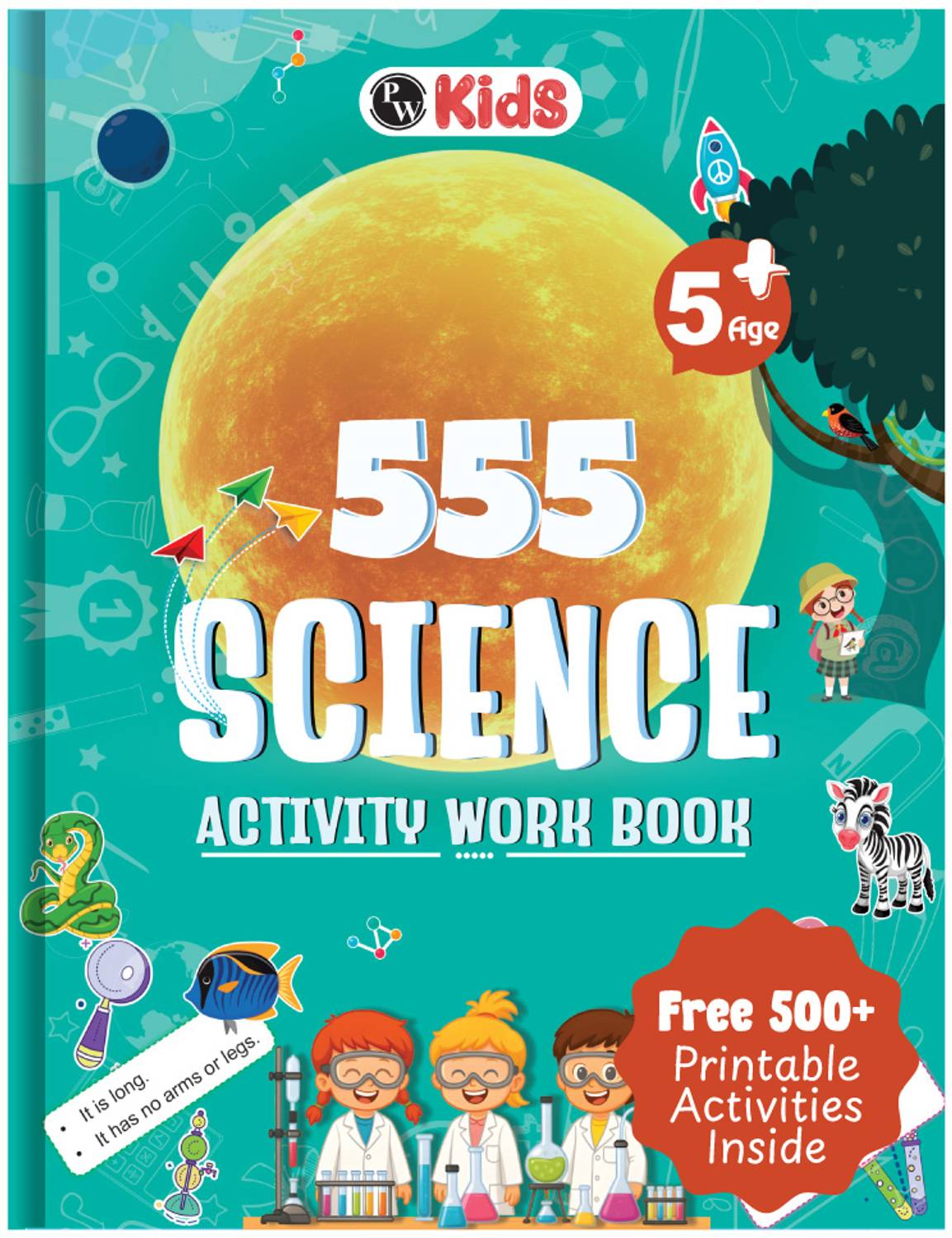 555 Science Activity Book For Kids - Brain Games For 5+ Years Old Kids