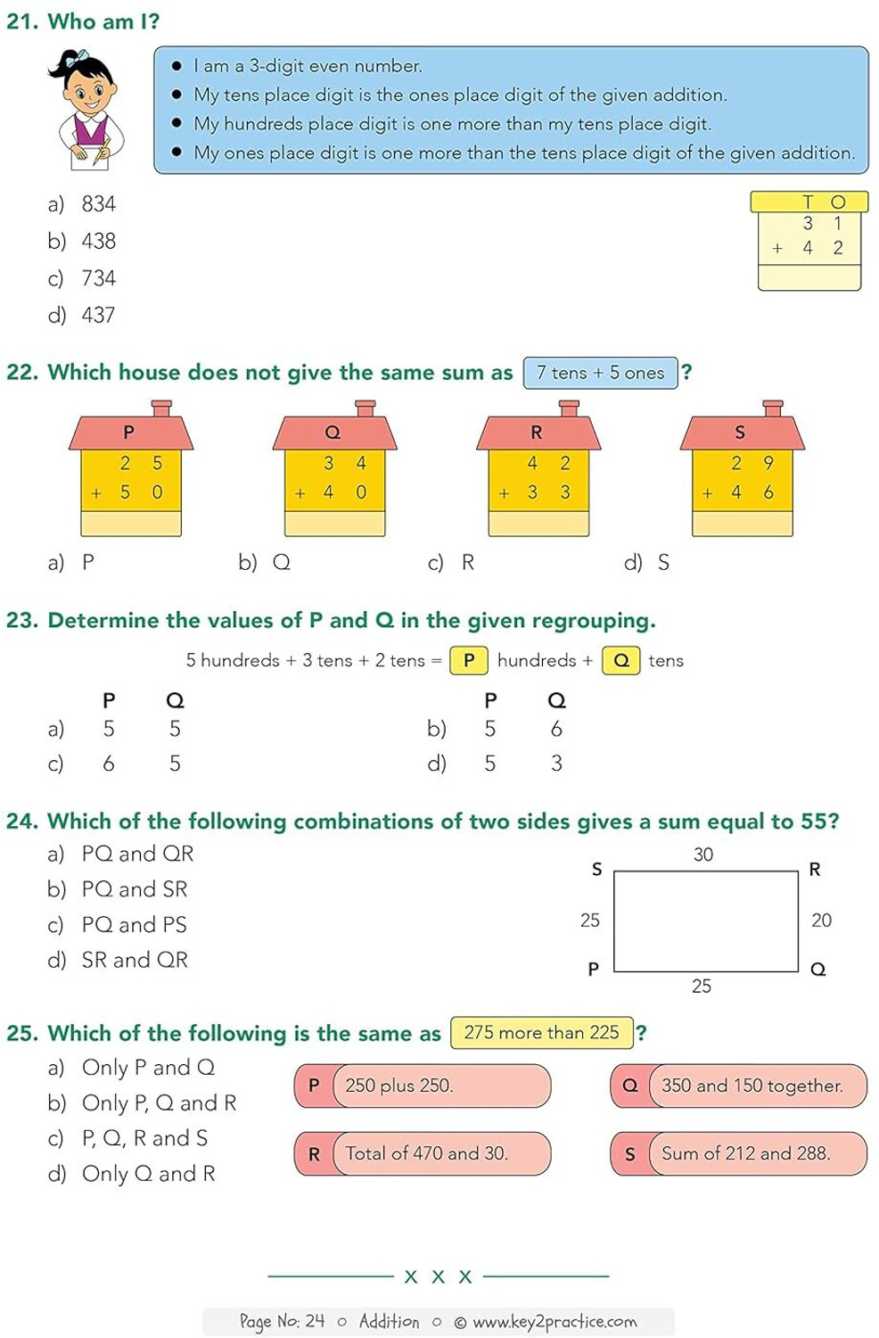 Image of Key2practice Maths Olympiad for Class 2 - Activity Based Worksheets