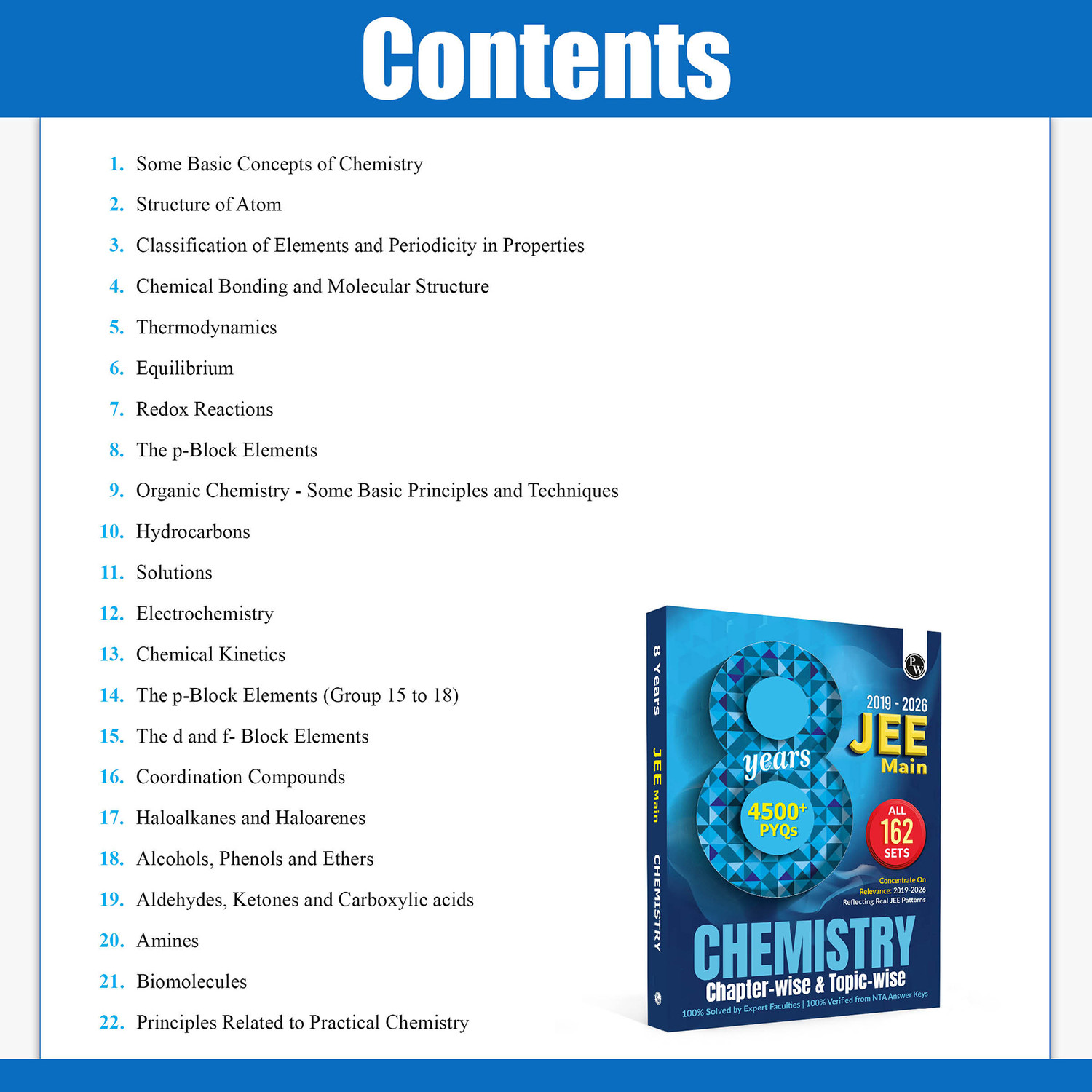 Image of PW JEE Main 8 Years (2019 - 2026) PYQs Chemistry Chapterwise and Topicwise