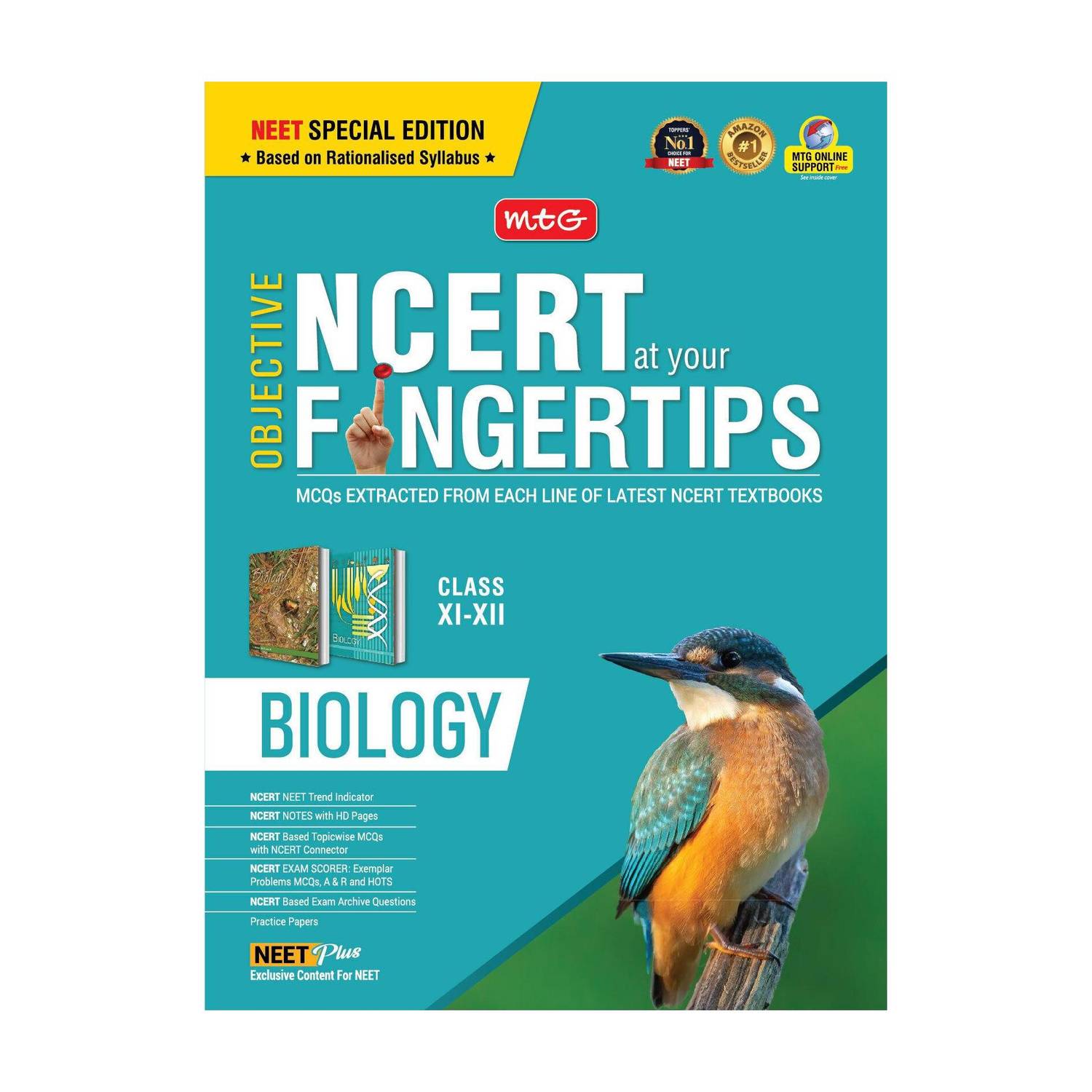 MTG Objective NCERT at your FINGERTIPS Biology - NCERT Notes with HD Pages, Exam Archive & MCQs | Based on NMC NEET Rationalised Syllabus, NEET Books (Latest & Revised Edition 2024-2025