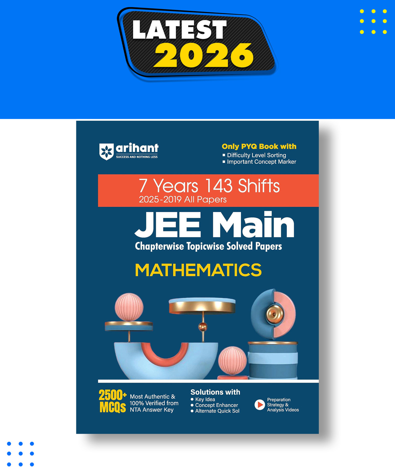 Image of (Old Edition) Arihant 7 Years JEE Main Mathmatics Chapterwise & Topicwise Solved Papers (Jee 7 Year PYQ)
