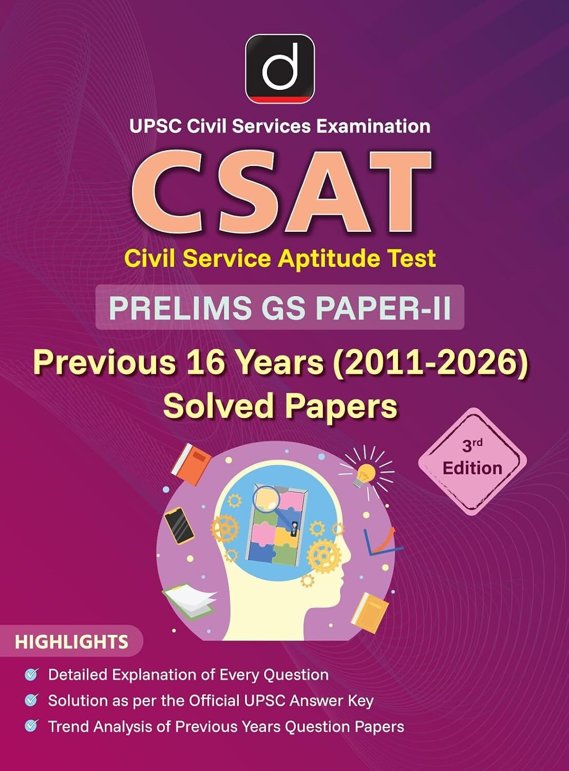 Image of Drishti Publications DRISHTI IAS UPSC CSE CSAT Prelims GS Paper II Previous Year Solved Papers 2011-2026, 3rd Edition, English Medium, 16 Years PYQ Book with Detailed Solutions (Paperback, DRISHTI PUBLICATIONS)