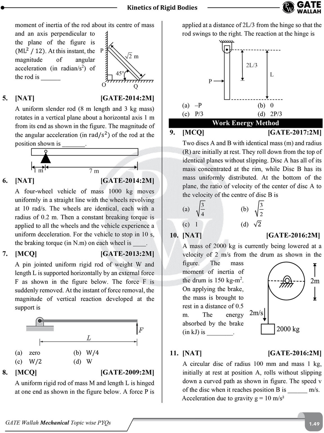Image of PW GATEWALLAH Mechanical Engineering Previous Solved Papers For 2027 Exams