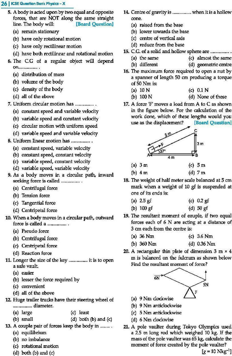 Image of Gurukul by Oswal ICSE Class 10 Physics Most Likely Question Bank for 2027 Exam | Chapterwise & Categorywise Practice Questions