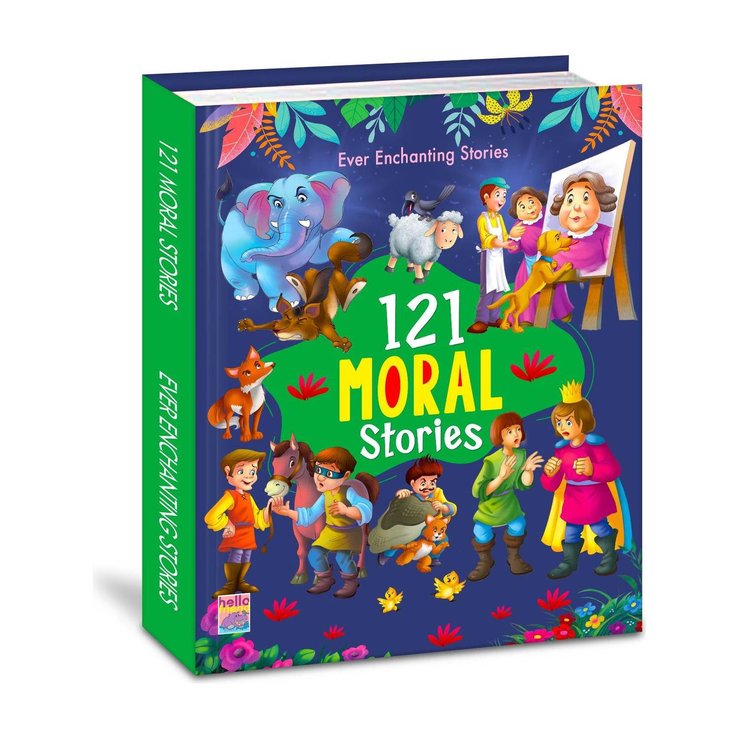 121 Moral Stories Book - Illustrated Story Books for Kids and Childrens - Bedtime Short Stories with Colourful Pictures in English - Ages 3+ Years