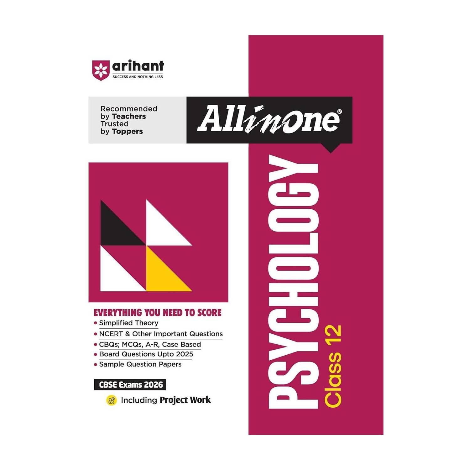 (Old Edition) Arihant All in One Psychology Class 12 for CBSE Exams 2025-26 Simplified Theory, Topicwise Illustrations & Practice Questions