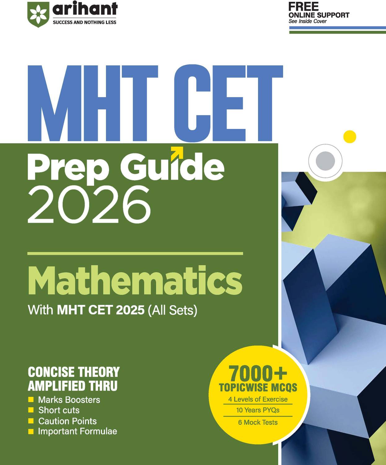 Arihant Maharashtra CET 2026 Mathematics Prep Guide | Covers All