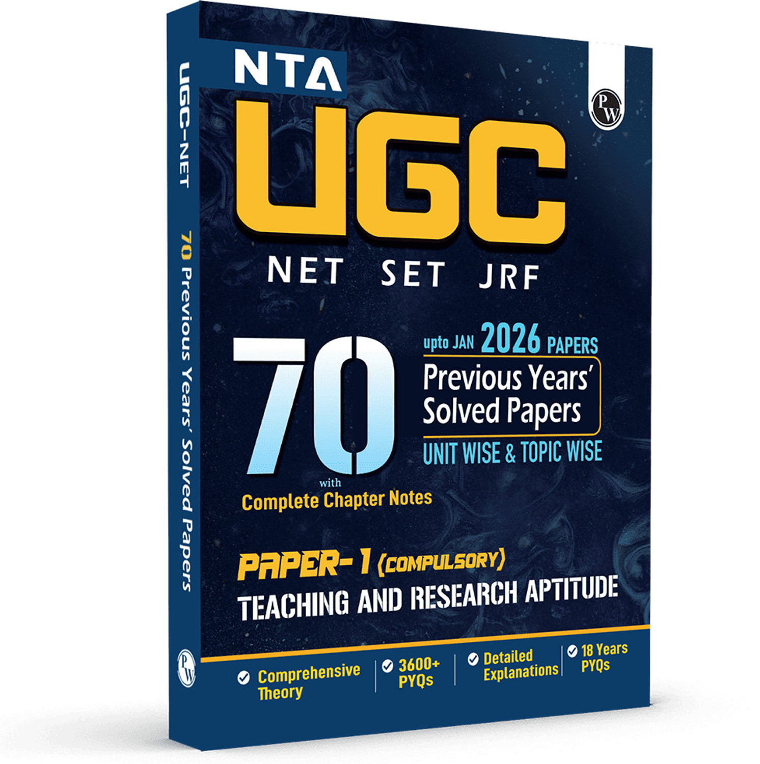 Image of PW NTA 70 UGC NET Paper 1 Previous Year Solved Papers with Complete Chapter Notes