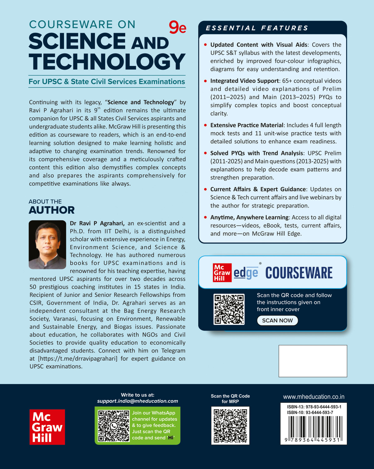 Image of Science and Technology Courseware, 9e by Ravi P. Agrahari for UPSC 2026 | 100+ Author Video Lectures | Prelims PYQs (2011-25) & Mains PYQs (2013-25) | 11 Practice Test | Mock Tests | Colour E-book