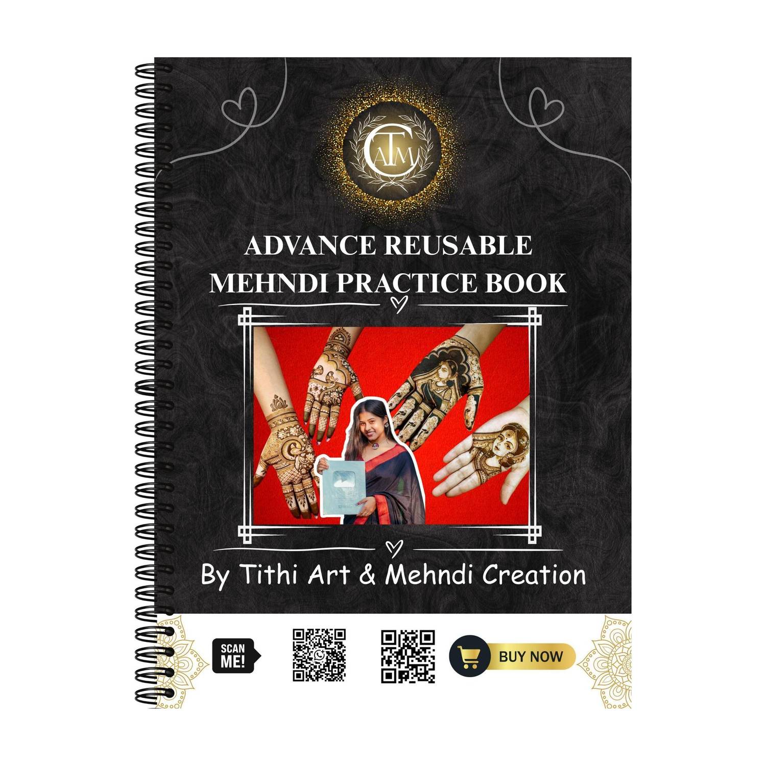 Advanced Reusable Mehndi Practice Book - Reusable Advanced Mehndi Practice Book – For Professional & Advanced Learners