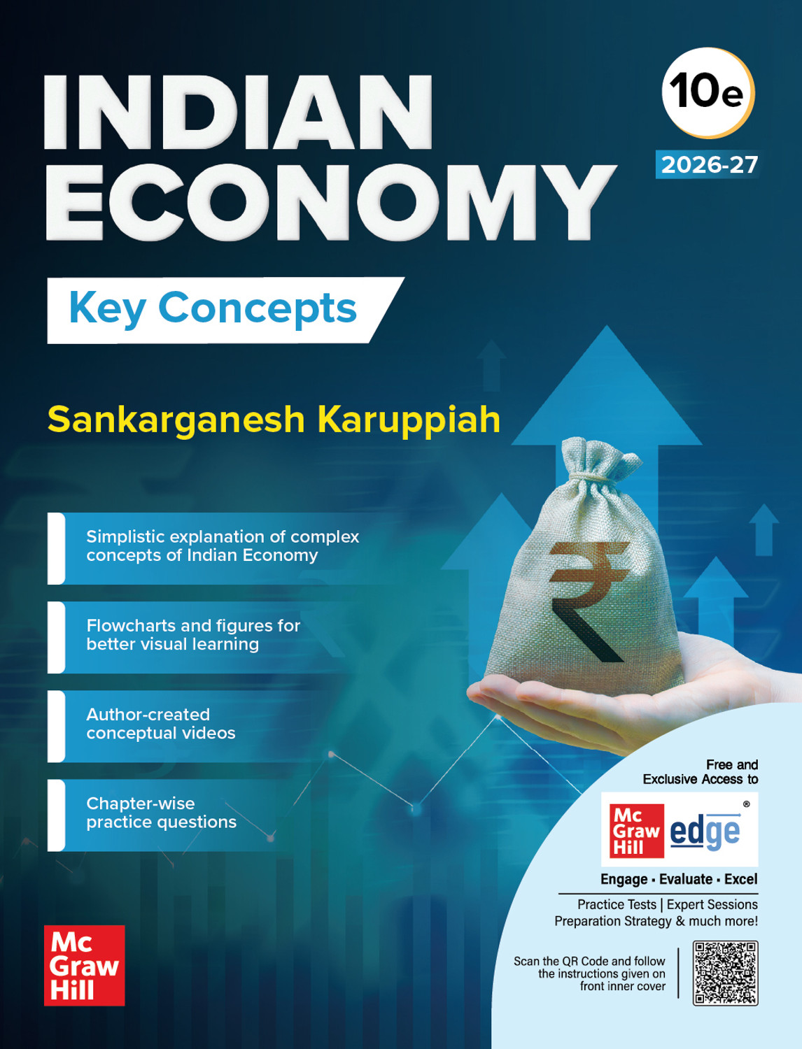 Image of Indian Economy Key Concepts, 10e by IRS Sankarganesh Karuppiah for UPSC Civil Services 2026-27: Simplified Key Concepts with Flowcharts, Video Lectures & Practice Questions | Prelims & Mains Exams