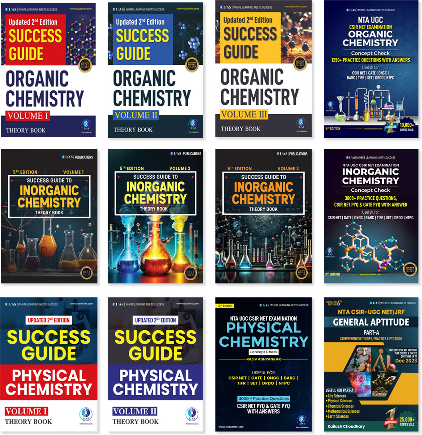 Image of CSIR NET Chemical Science - 12 Books Combo | Complete Study Material for CSIR NET Chemistry with Theory, Practice & General Aptitude | For NTA CSIR NET /JRF, GATE & SET Exams | IFAS Publications