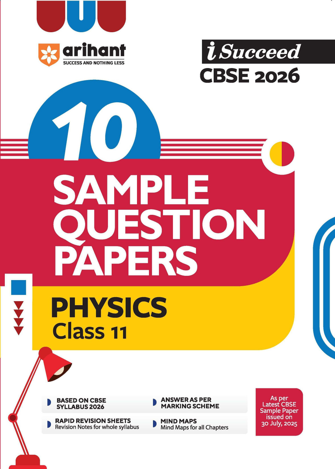 Image of Arihant i-Succeed CBSE Sample Question Papers 2026 Physics Class 11 | 10 Sample Question Papers | Rapid Revision Sheets | Mind Maps for All Chapters | Based on CBSE Sample Paper | English Medium