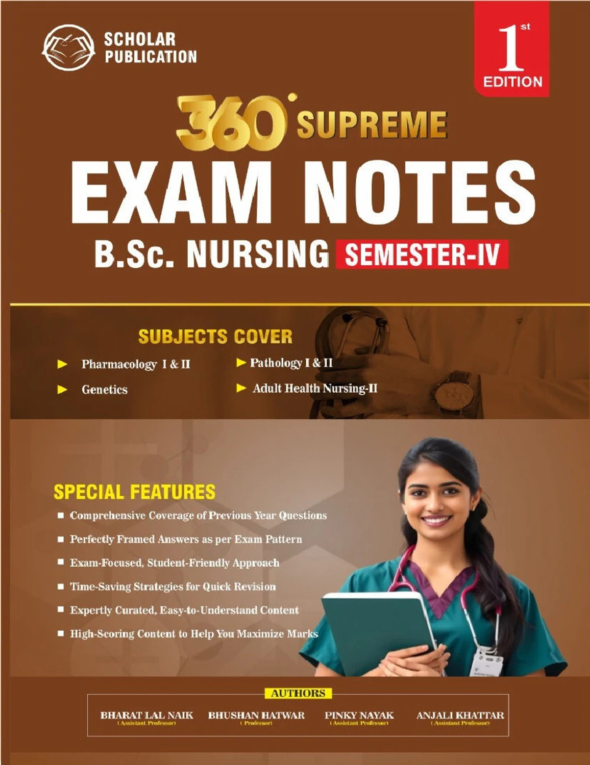 Image of 360 Supreme Exam Notes B.Sc. Nursing Semester IV - (Solved PYQs + Imp Topics Chapterwise)
