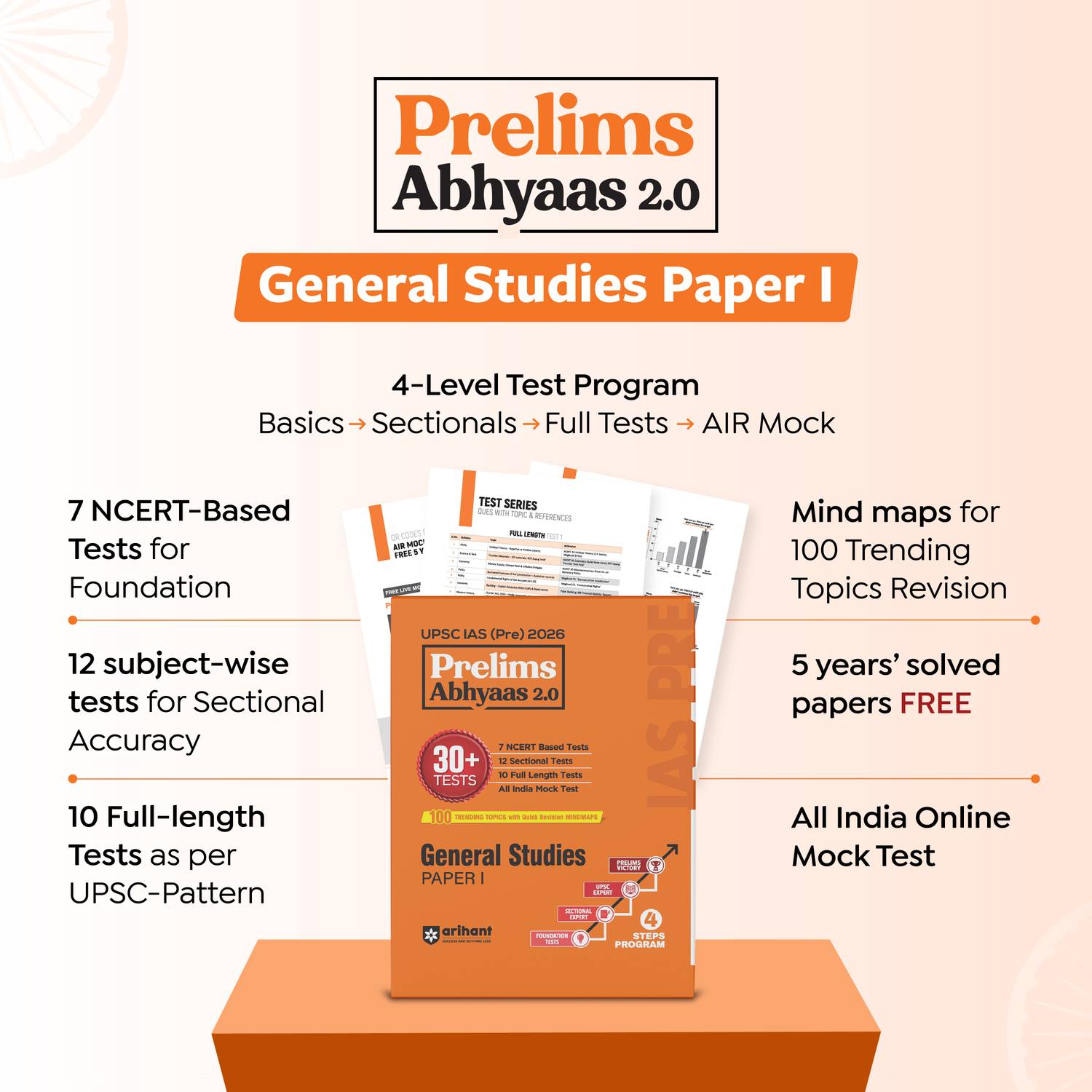 Arihant UPSC IAS Prelims Abhyaas 2.0 Exam 2025-26 | General