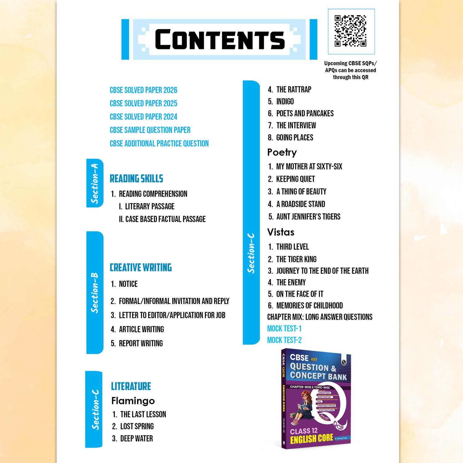 Image of PW CBSE Question & Concept Bank Class 12 English Core 2027 Chapterwise & Topicwise | NCERT Exemplar Concept Maps PYQs Mock Test 50% Competency Based Questions