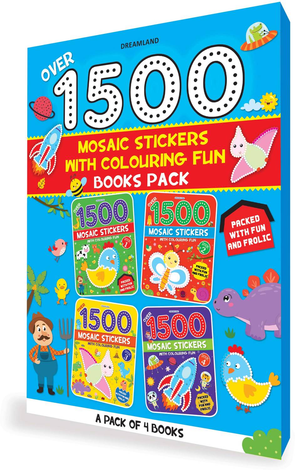 1500 Mosaic Stickers Books Pack - a Set of 4 Books