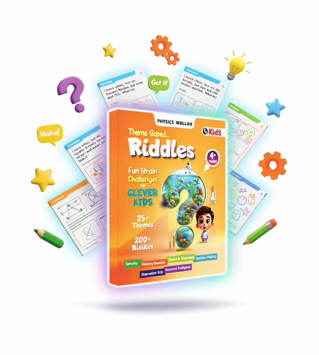 Physics Wallah 200+ Riddles For Kids on 25+ Themes- English Myste
