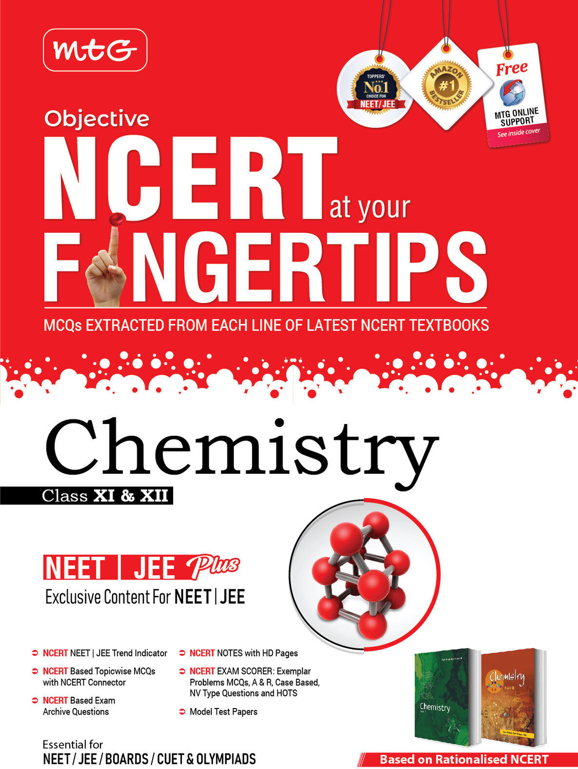 Image of MTG Objective NCERT at your FINGERTIPS Chemistry - NCERT NEET /JEE Trend Indicator, Notes with HD Pages, Exam Archive & MCQs | NEET-JEE Books (Based on NCERT Pattern For 2025 Exam)