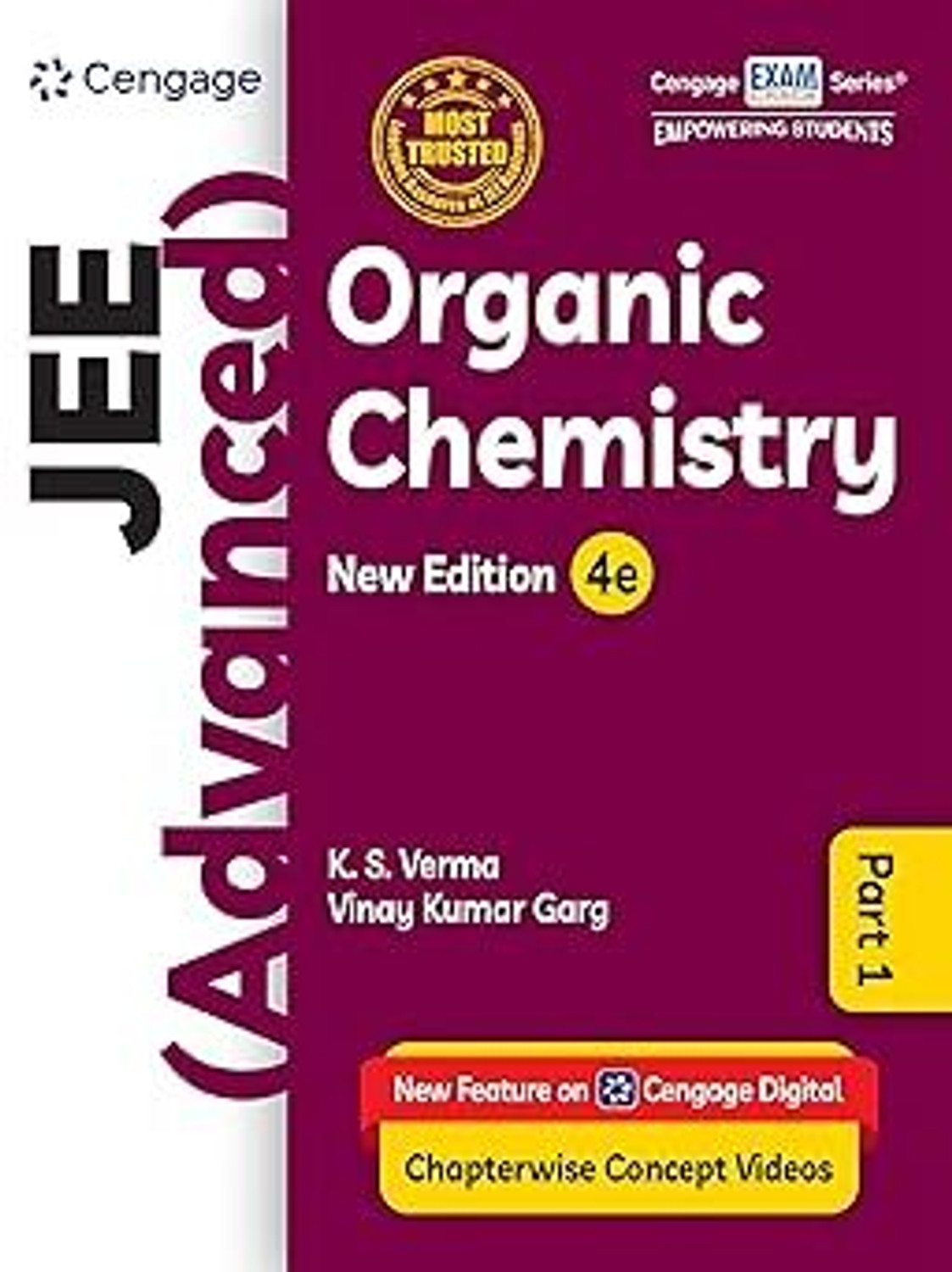 Image of Cengage JEE (Advanced) Organic Chemistry Part 1 with Chapterwise Concept Videos & Online Assessments