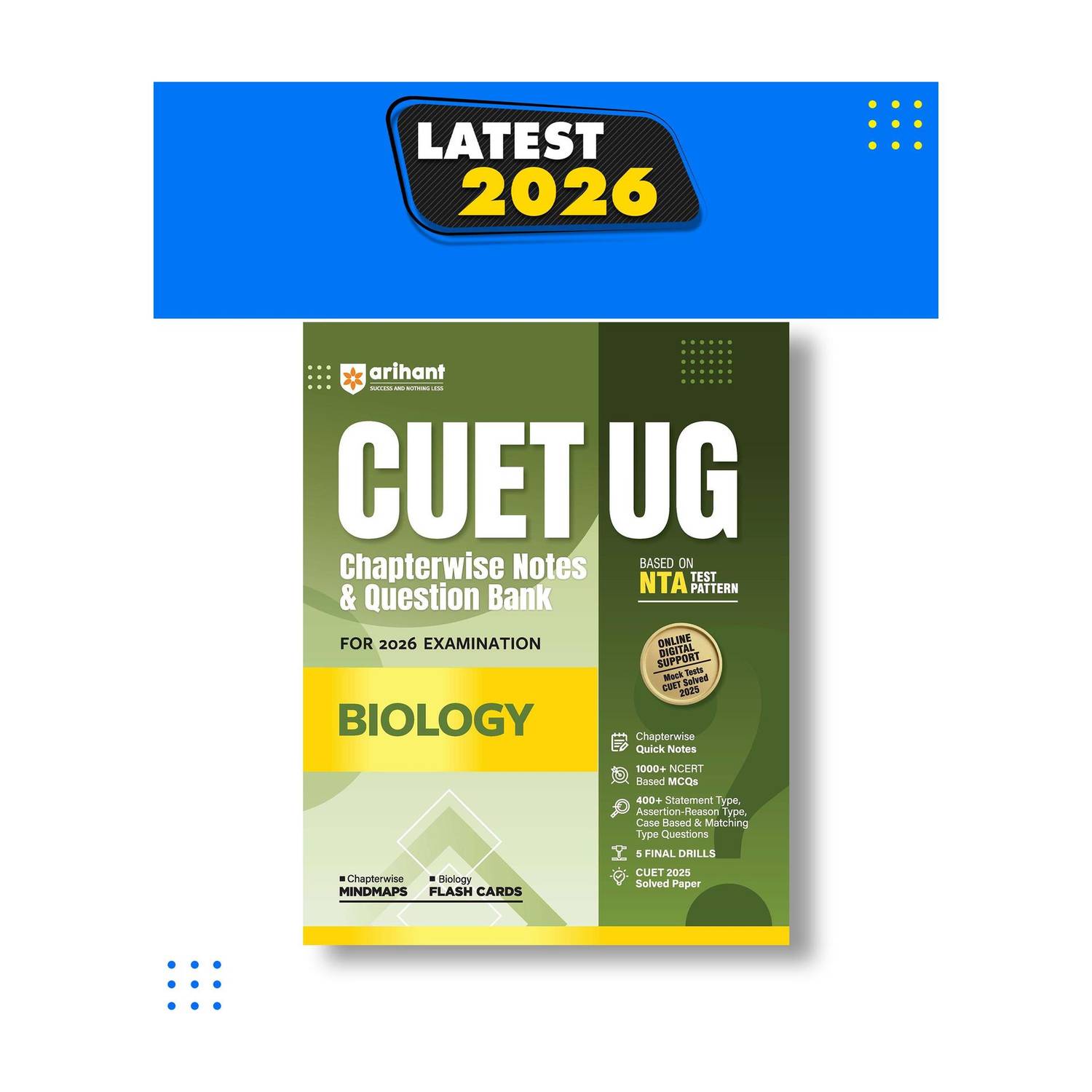 (Old Edition) Arihant CUET UG 2026 Biology Notes & Question Bank (English)