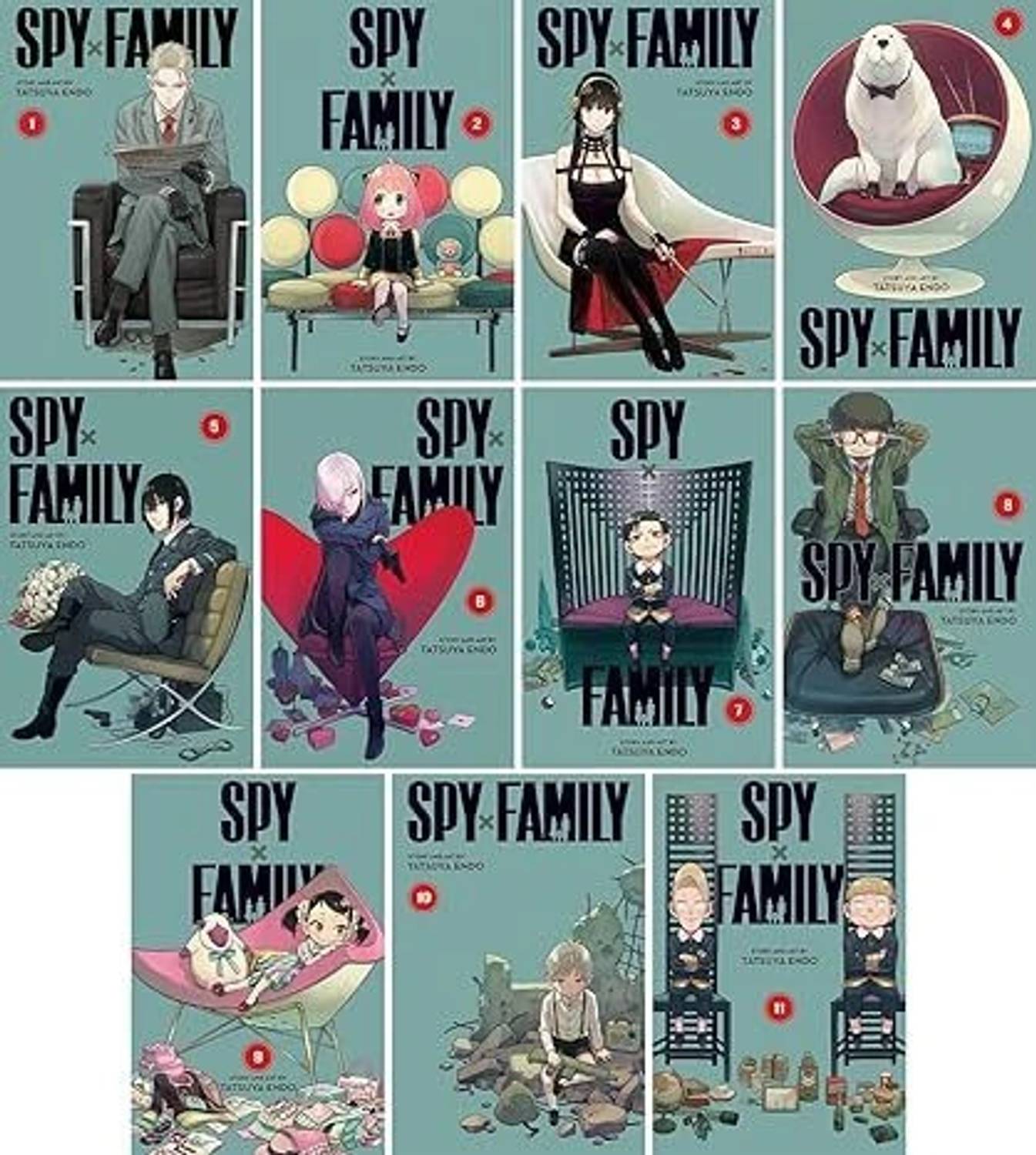 Spy x Family Series, Vol. 1-11. Manga Set of 11 Books: Buy Spy x
